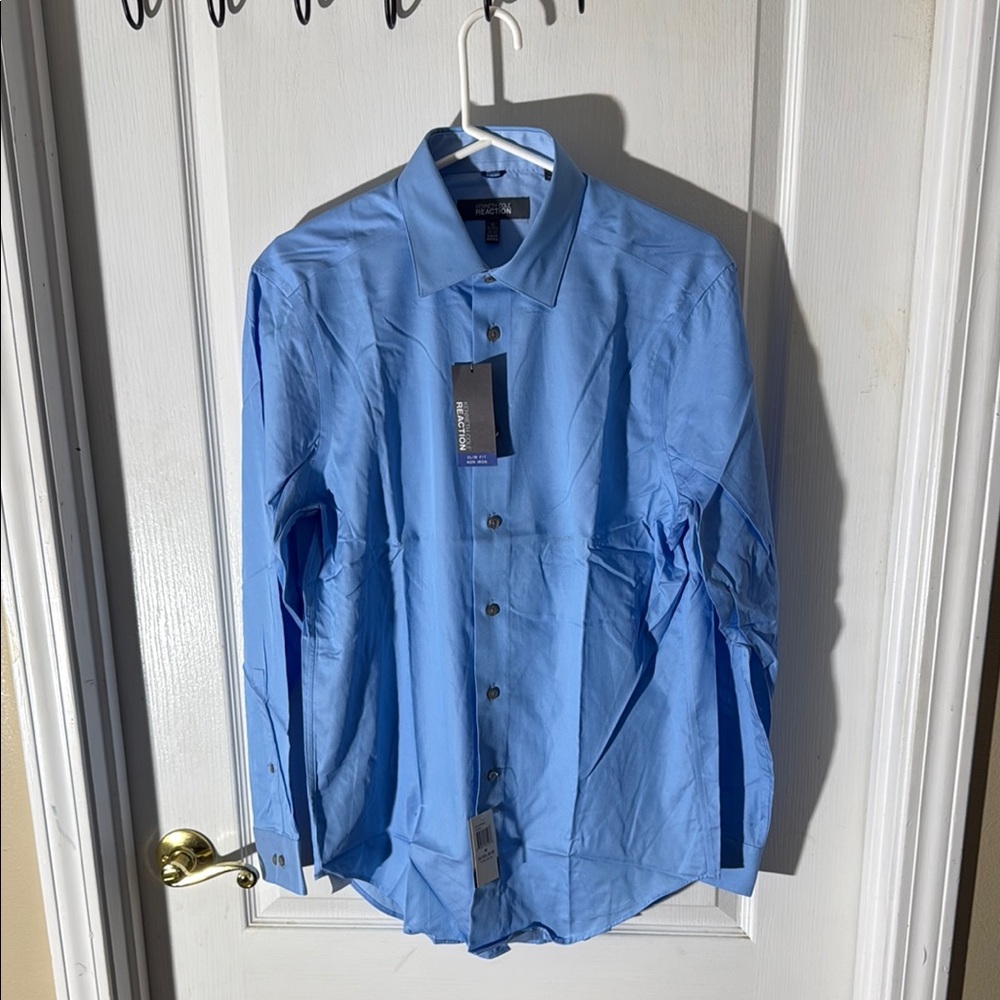 Kenneth Cole Blue Dress Shirt Classic Design